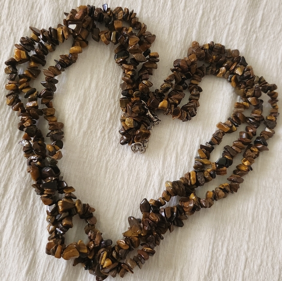 Tiger Eye Gemstone Necklace - Picture 5 of 8